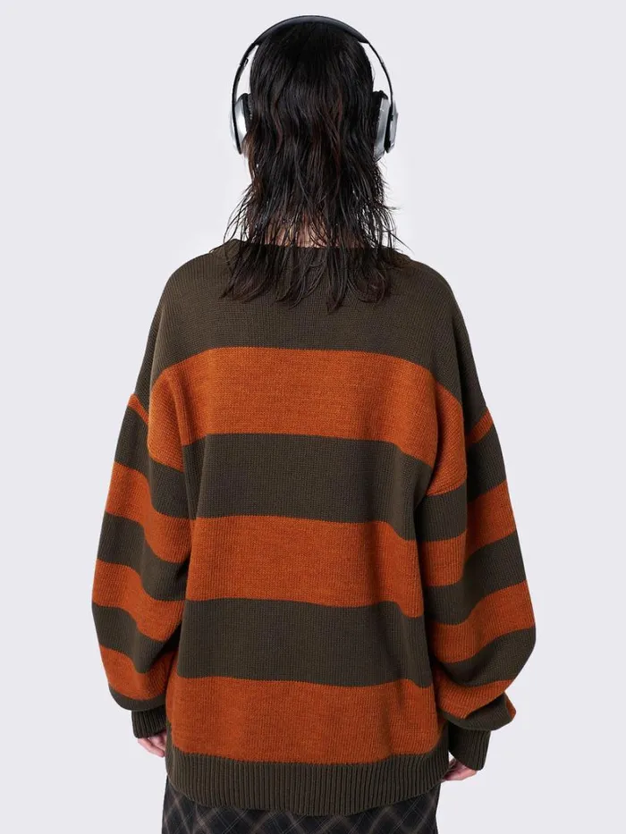Clothing Minga London Sweaters Boppin Jacquard Striped Knit Sweater