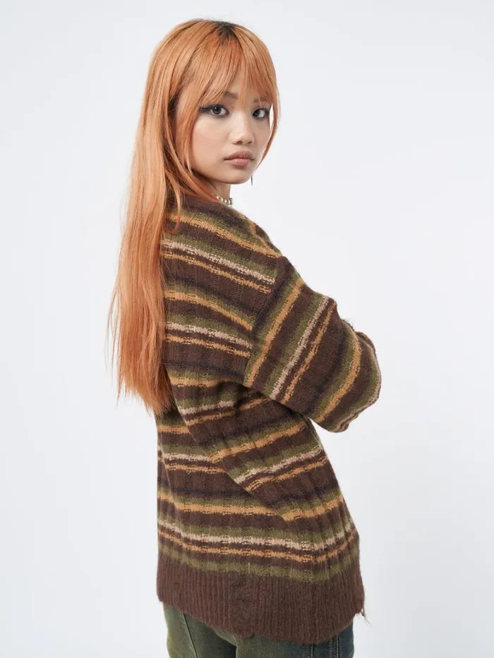 Clothing Minga London Sweaters Hazel Striped Chunky Knit Jumper