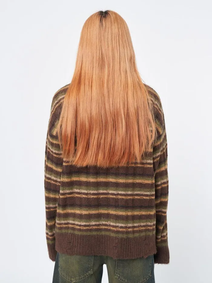 Clothing Minga London Sweaters Hazel Striped Chunky Knit Jumper