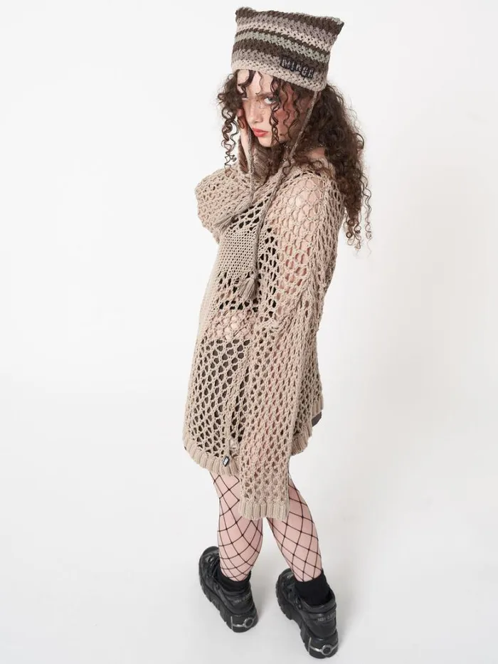 Clothing Minga London Sweaters Metamorphosis Open Knit Jumper