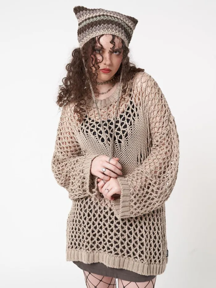 Clothing Minga London Sweaters Metamorphosis Open Knit Jumper