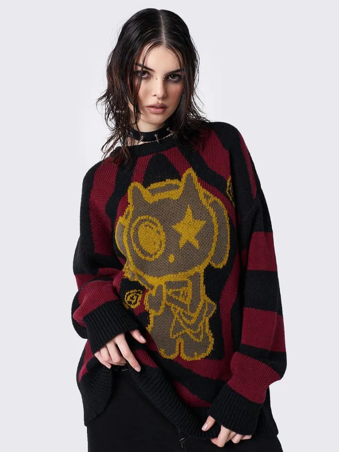 Clothing Minga London Sweaters Rockstar Graphic Knit Sweater