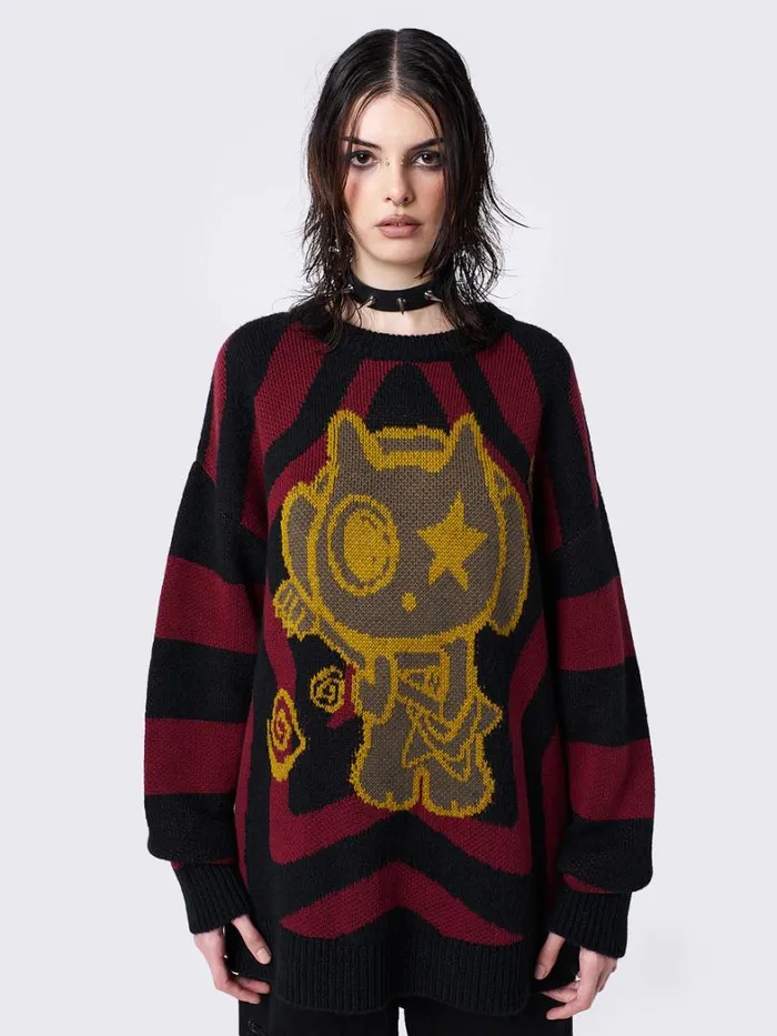 Clothing Minga London Sweaters Rockstar Graphic Knit Sweater