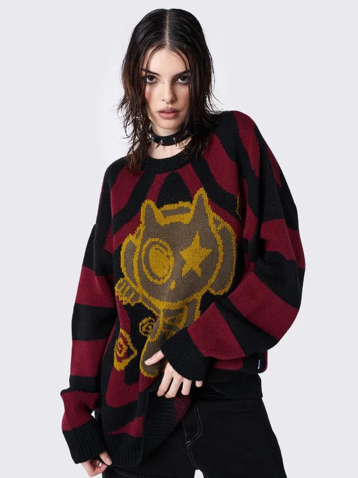 Clothing Minga London Sweaters Rockstar Graphic Knit Sweater