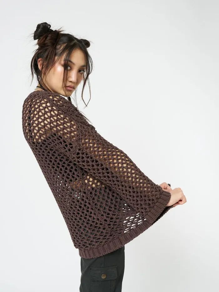 Clothing Minga London Sweaters Shroom Open Knit Jumper