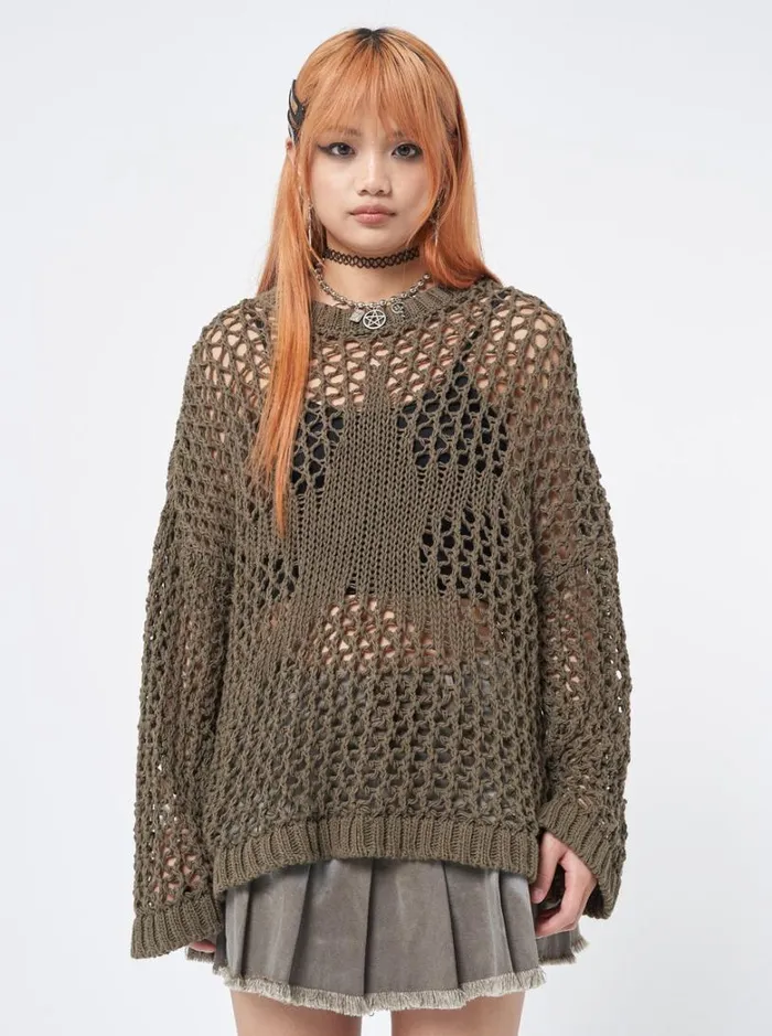 Clothing Minga London Sweaters Superstar Open Knit Jumper