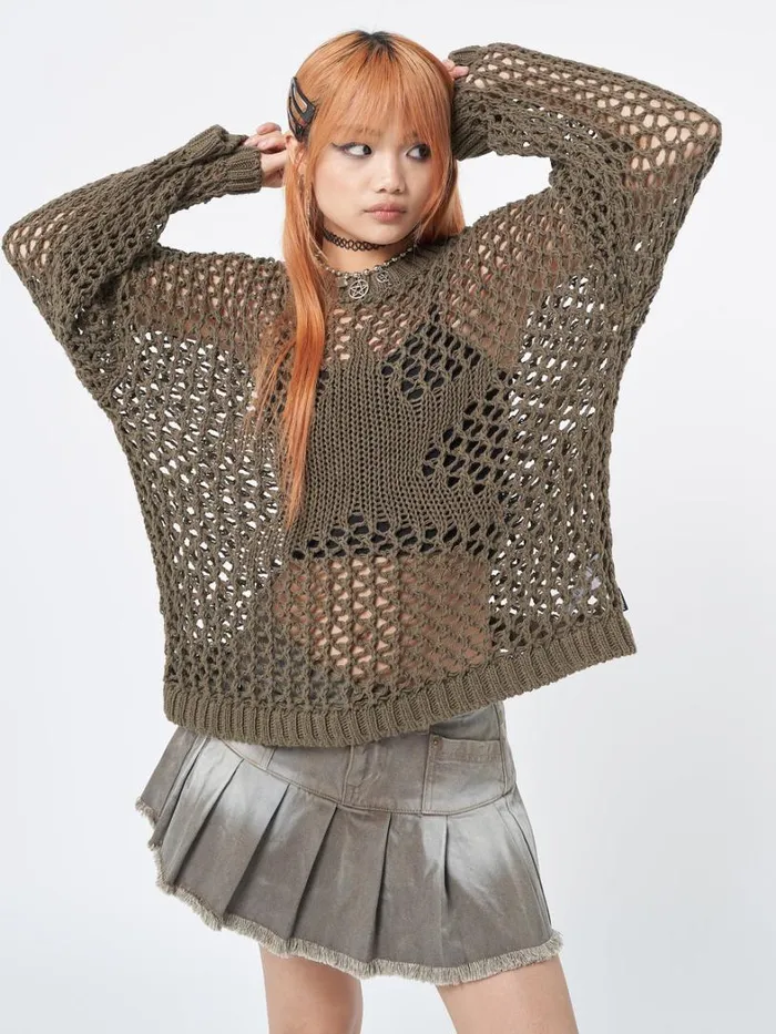 Clothing Minga London Sweaters Superstar Open Knit Jumper