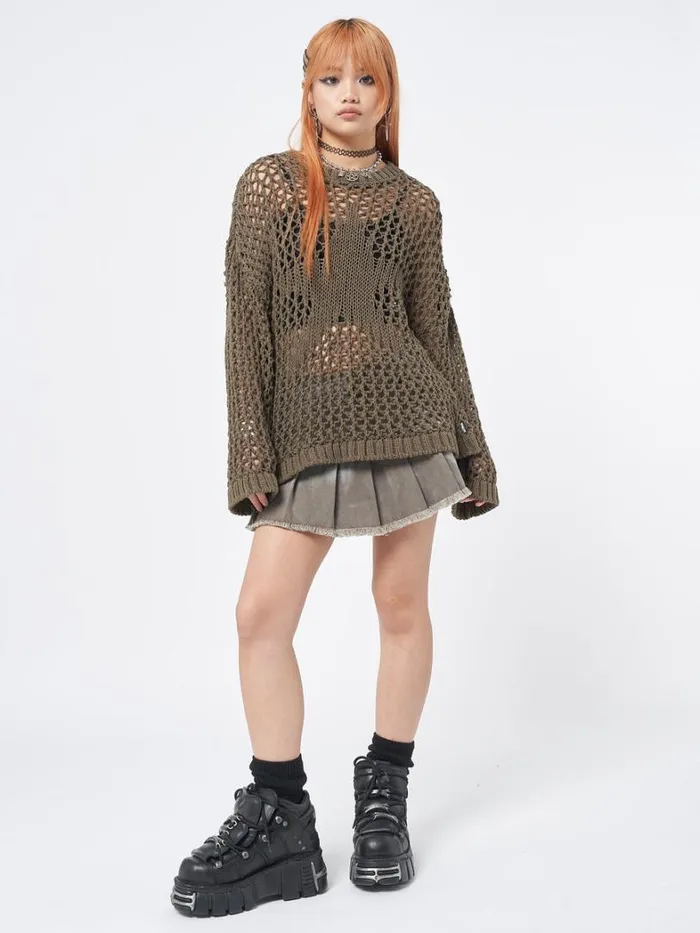 Clothing Minga London Sweaters Superstar Open Knit Jumper