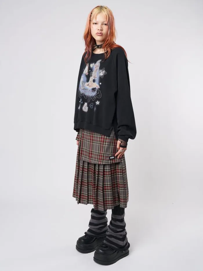 Clothing Minga London Sweatshirts Meow Or Never Kitty Sweatshirt
