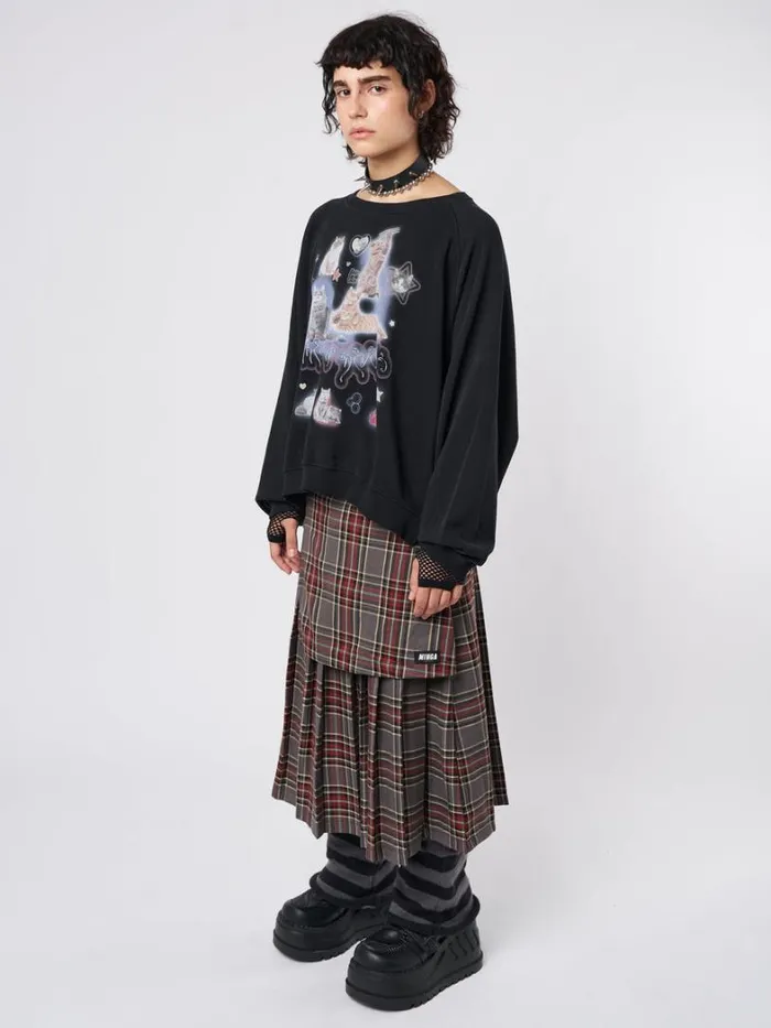 Clothing Minga London Sweatshirts Meow Or Never Kitty Sweatshirt
