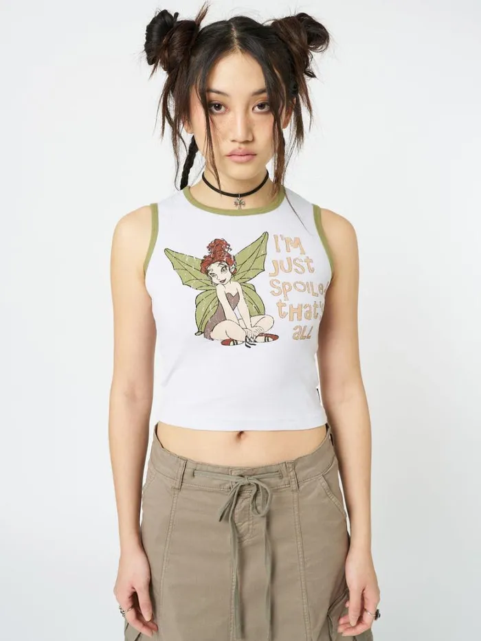 Clothing Minga London Tank Tops Ember Fairy Graphic Vest Top