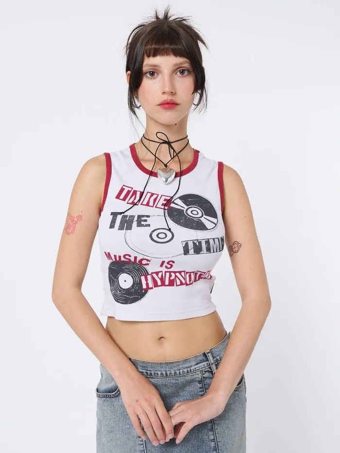 Clothing Minga London Tank Tops Hypnotic Graphic Print Vest Top
