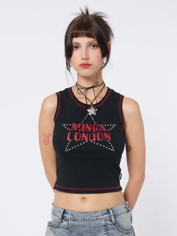 Clothing Minga London Tank Tops RockStar Girlfriend Vest Top