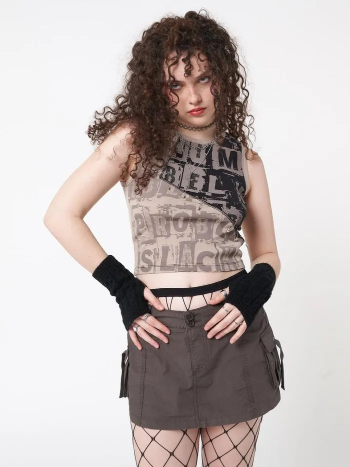 Clothing Minga London Tank Tops Unreal Patchwork Vest Top
