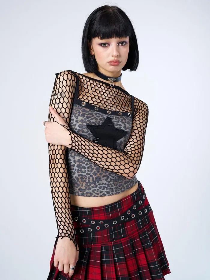 Clothing Nancy Leopard Print Cami Top Minga London Crop Tops