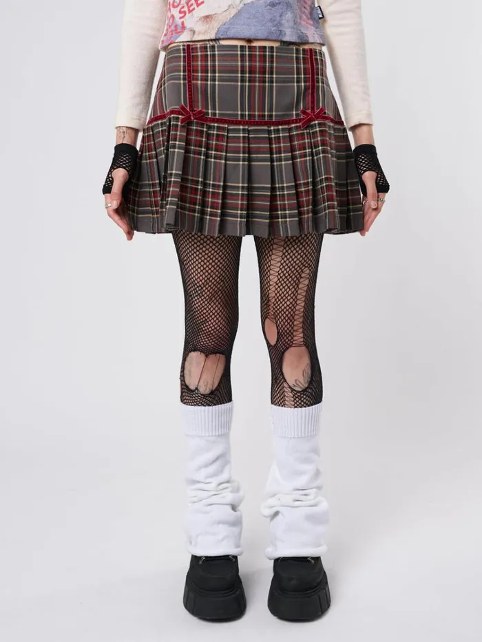 Clothing Orla Pleated Tartan Mini Skirt Minga London Skirts