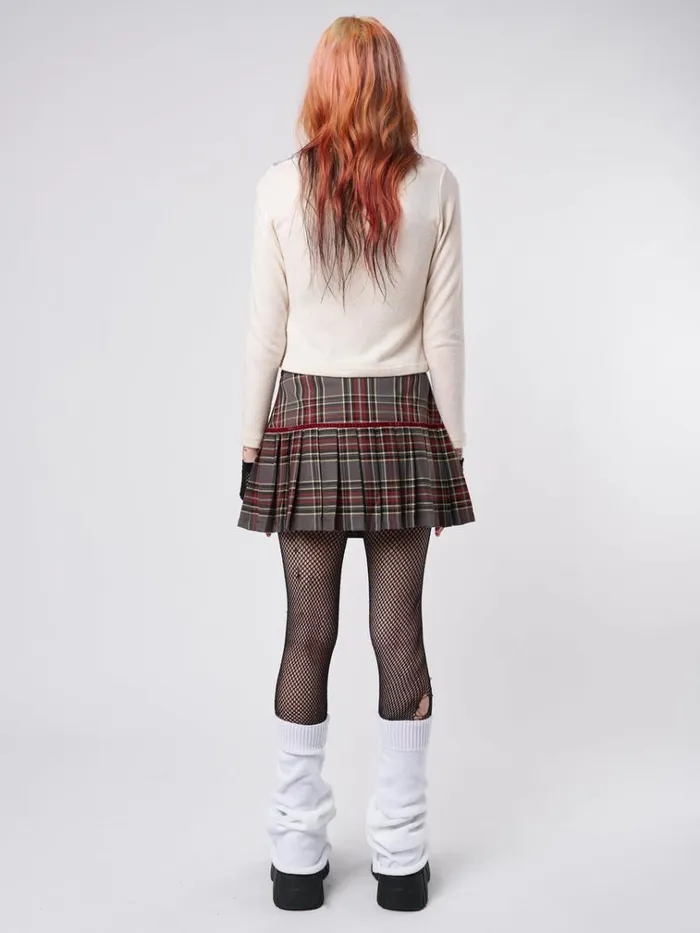 Clothing Orla Pleated Tartan Mini Skirt Minga London Skirts