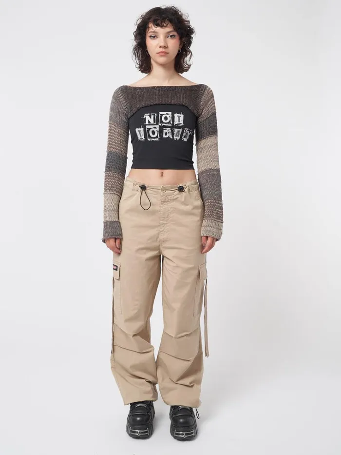 Clothing Rheo Beige Tech Cargo Pants Minga London Cargo