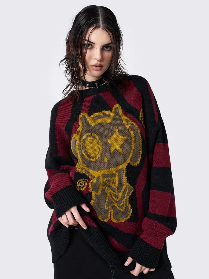 Clothing Rockstar Graphic Knit Sweater Minga London Sweaters