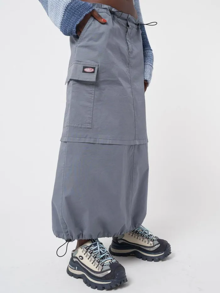 Clothing Ruby Stone Blue Maxi Tech Cargo Skirt Minga London Skirts