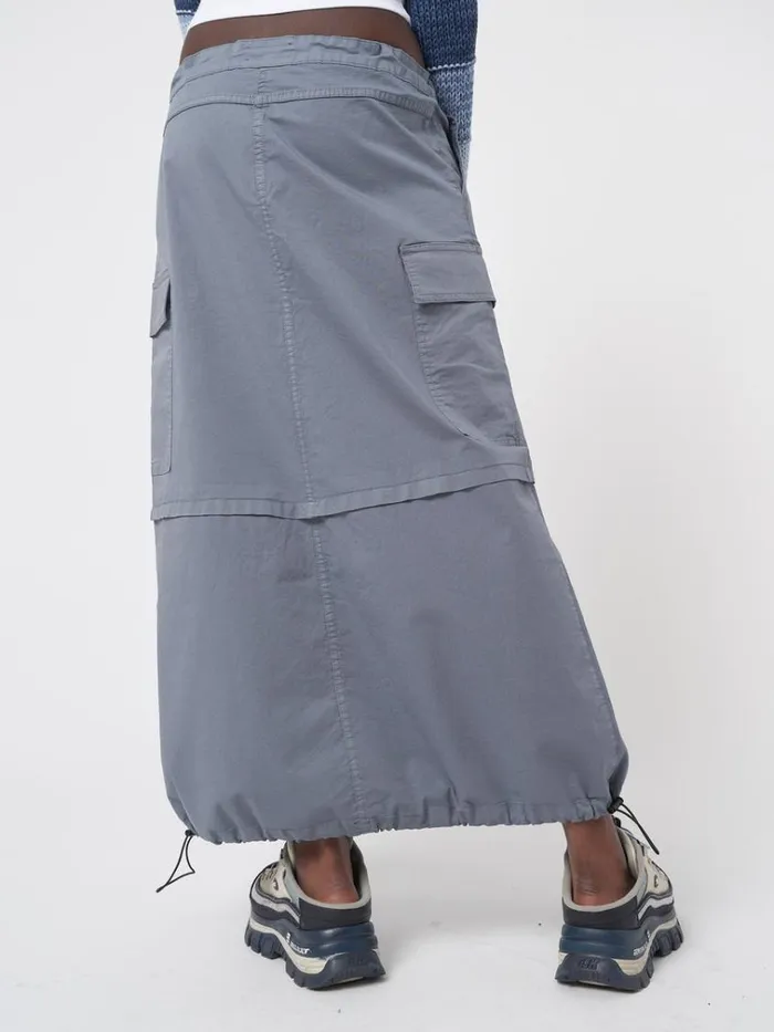 Clothing Ruby Stone Blue Maxi Tech Cargo Skirt Minga London Skirts