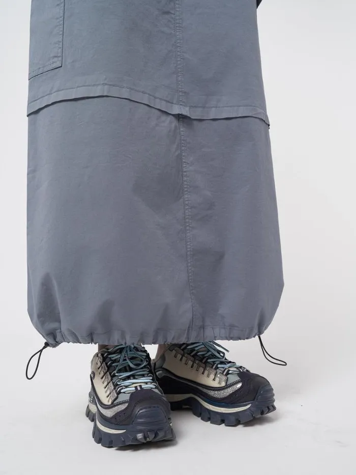Clothing Ruby Stone Blue Maxi Tech Cargo Skirt Minga London Skirts