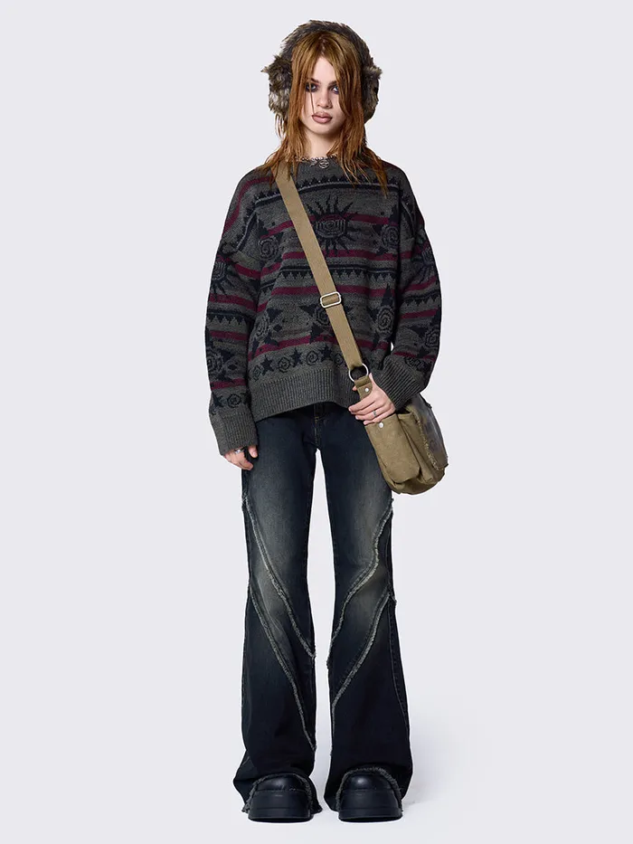 Clothing Sun and Stars Striped Knit Sweater Minga London Sweaters