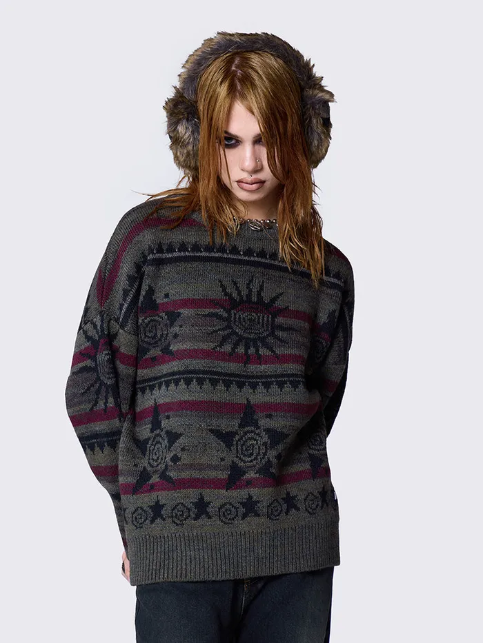 Clothing Sun and Stars Striped Knit Sweater Minga London Sweaters