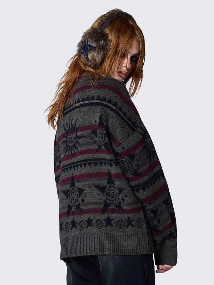 Clothing Sun and Stars Striped Knit Sweater Minga London Sweaters