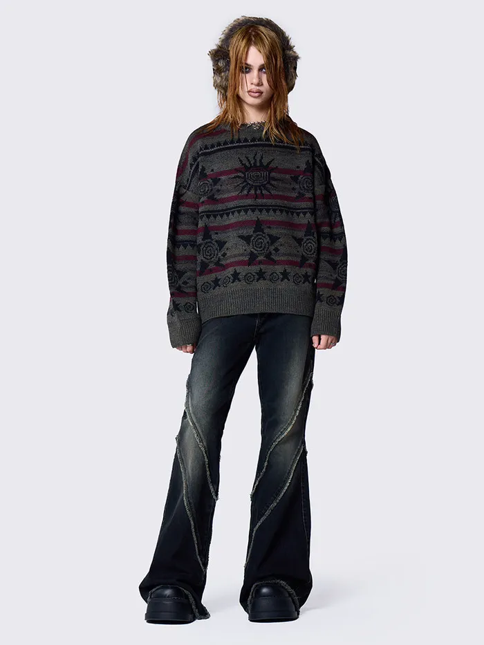 Clothing Sun and Stars Striped Knit Sweater Minga London Sweaters