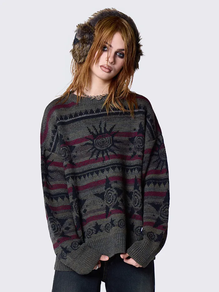Clothing Sun and Stars Striped Knit Sweater Minga London Sweaters