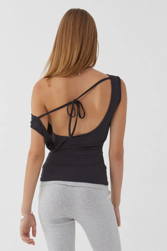 Clothing Supr Going Out Tops Capri Cowl Neck Top Black