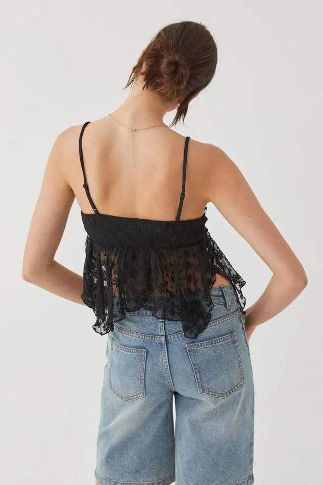 Clothing Supr Going Out Tops Molly Lace Cami Black