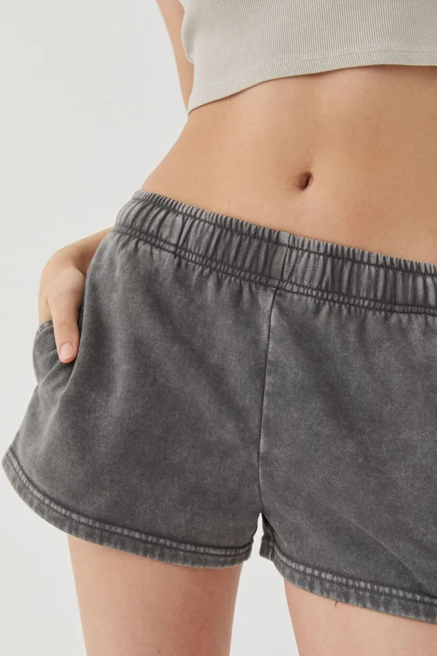 Clothing Supr Hoodies and Trackies Malia Sweat Short Washed Granite Grey