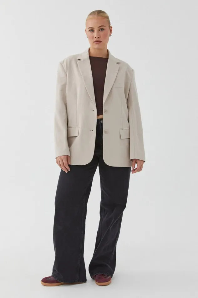 Clothing Supr Jackets and Puffers Harley Baggy Blazer Canvas Beige