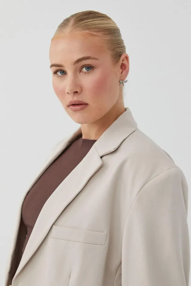 Clothing Supr Jackets and Puffers Harley Baggy Blazer Canvas Beige