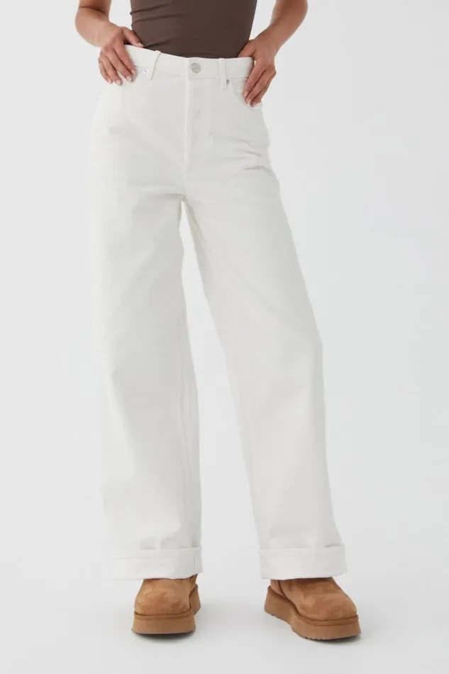 Clothing Supr Jeans High Rise Wide Jean Warm White