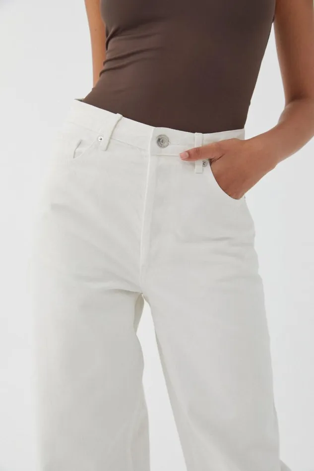 Clothing Supr Jeans High Rise Wide Jean Warm White