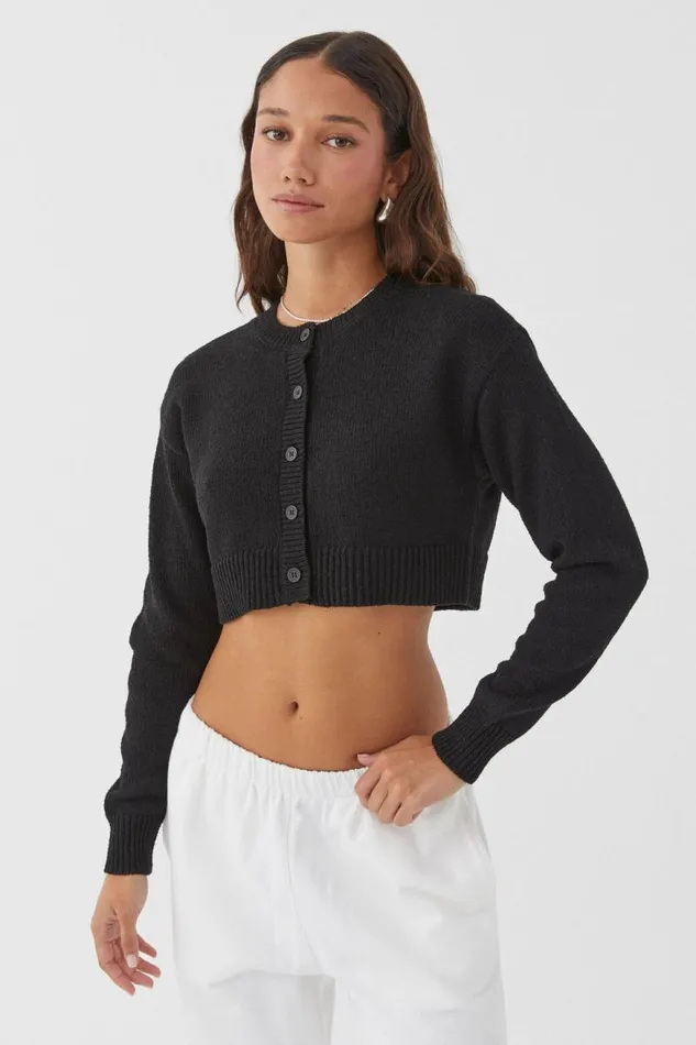 Clothing Supr Knitwear Daisy Knit Cardi Black
