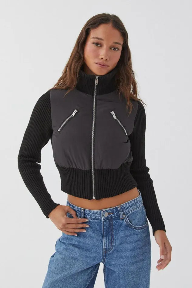 Clothing Supr Knitwear Lola Collared Knit Jacket Black
