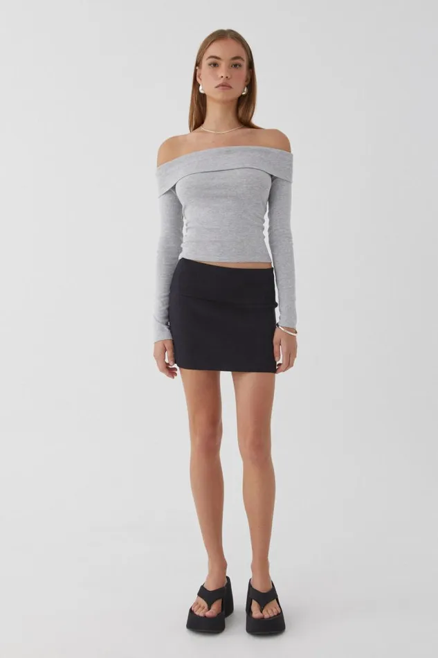 Clothing Supr Knitwear Nora Knit Mini Skirt Black