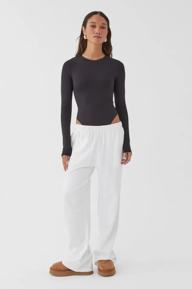Clothing Supr Luxe Essentials Luxe Long Sleeve Bodysuit Black