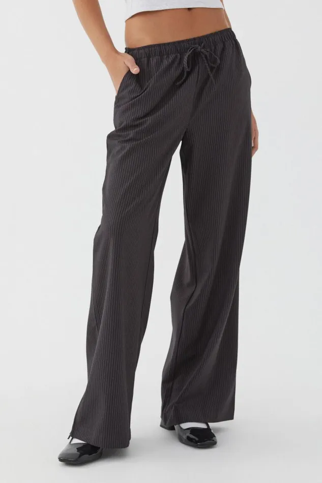 Clothing Supr Pants Piper Pull On Pant Charcoal Pinstripe Clothing Supr Pants Piper Pull On Pant Charcoal Pinstripe