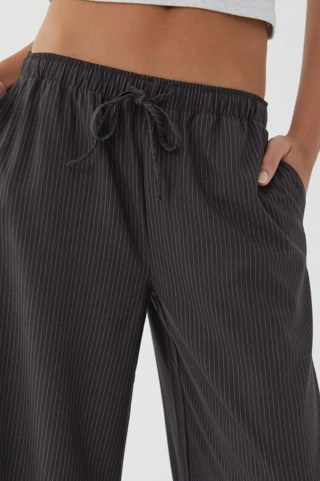 Clothing Supr Pants Piper Pull On Pant Charcoal Pinstripe Clothing Supr Pants Piper Pull On Pant Charcoal Pinstripe
