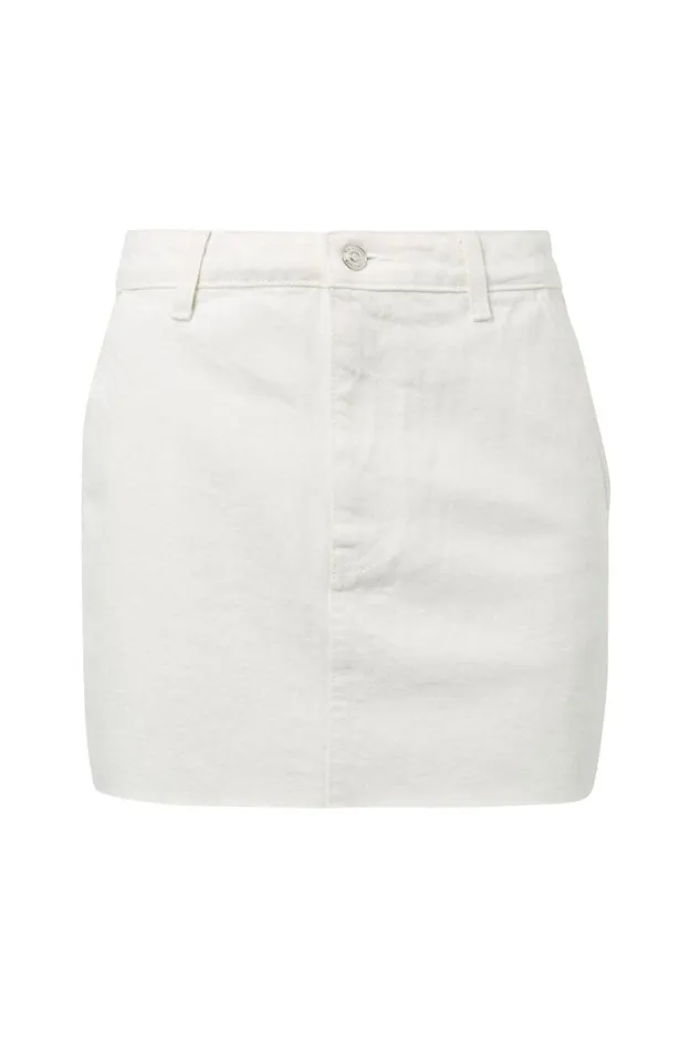 Clothing Supr Skirts Carpenter Denim Mini Skirt Warm White Clothing Supr Skirts Carpenter Denim Mini Skirt Warm White