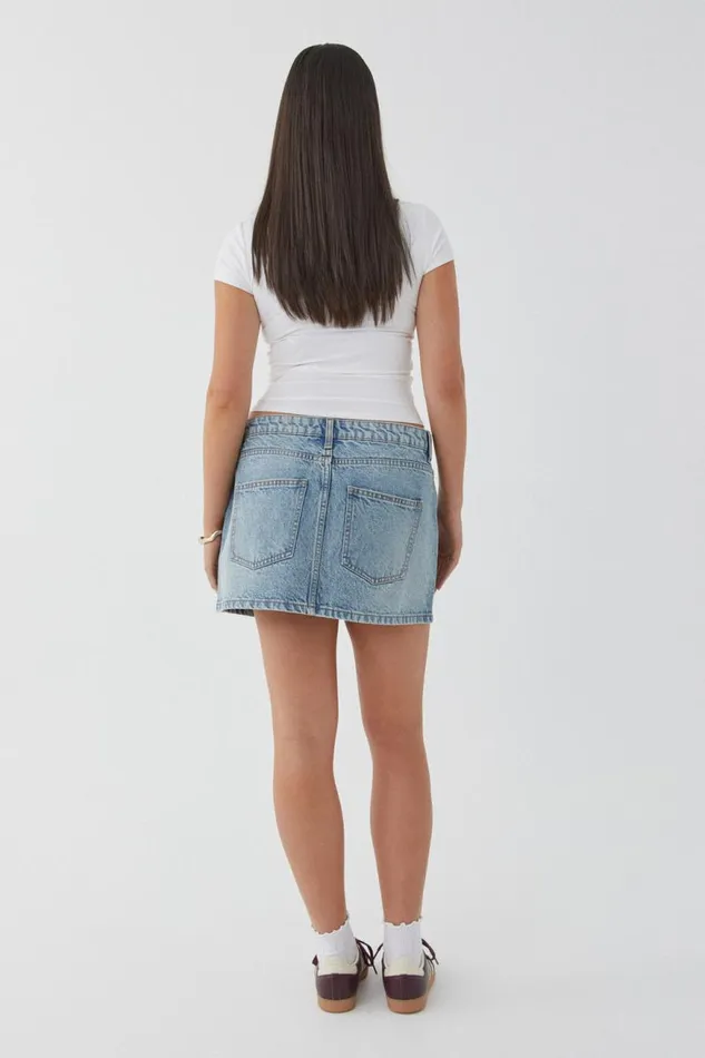 Clothing Supr Skirts Maya Denim Mini Skirt Canyon Blue Clothing Supr Skirts Maya Denim Mini Skirt Canyon Blue