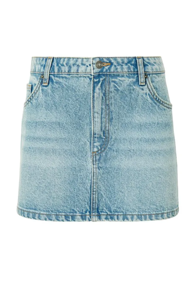 Clothing Supr Skirts Maya Denim Mini Skirt Canyon Blue Clothing Supr Skirts Maya Denim Mini Skirt Canyon Blue