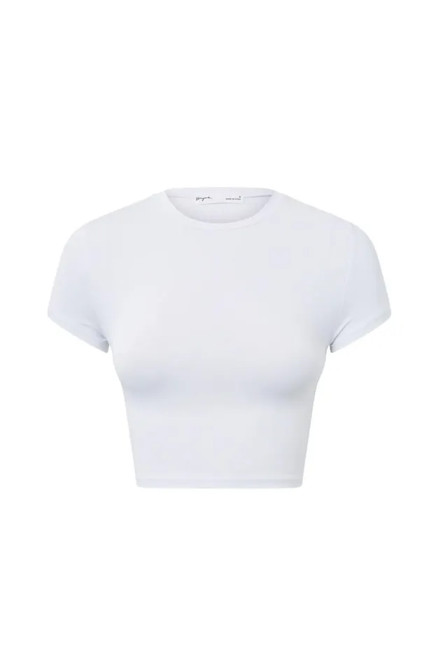 Clothing Supr T Shirts Luxe Cropped Short Sleeve Top White