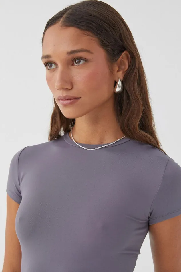 Clothing Supr T Shirts Luxe Longline Tee Iron Grey