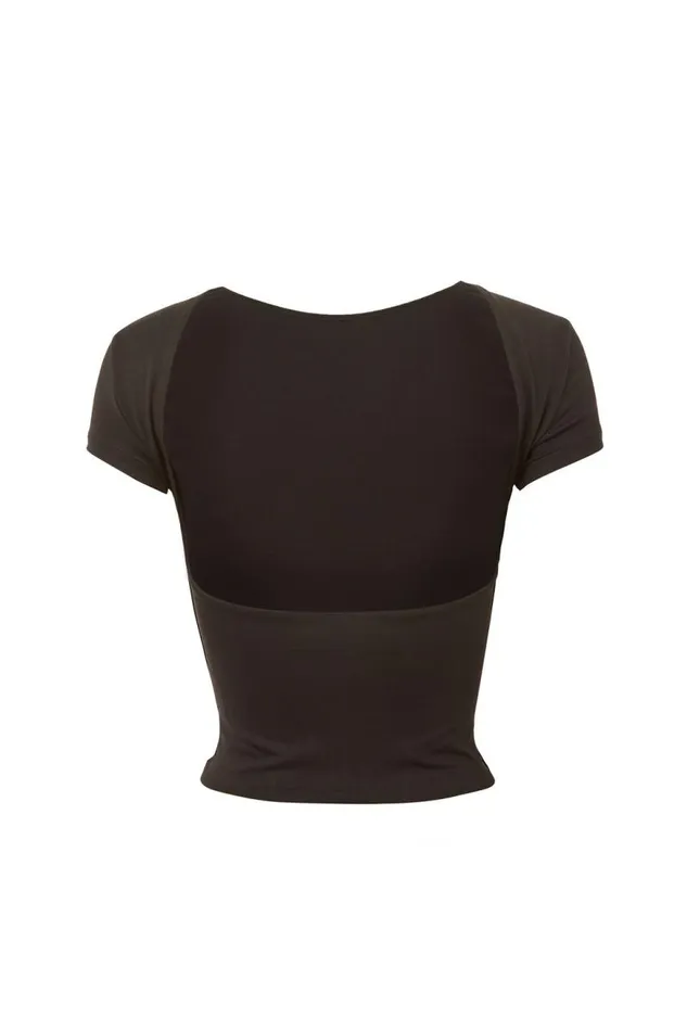 Clothing Supr T Shirts Luxe Short Sleeve Backless Tee Black